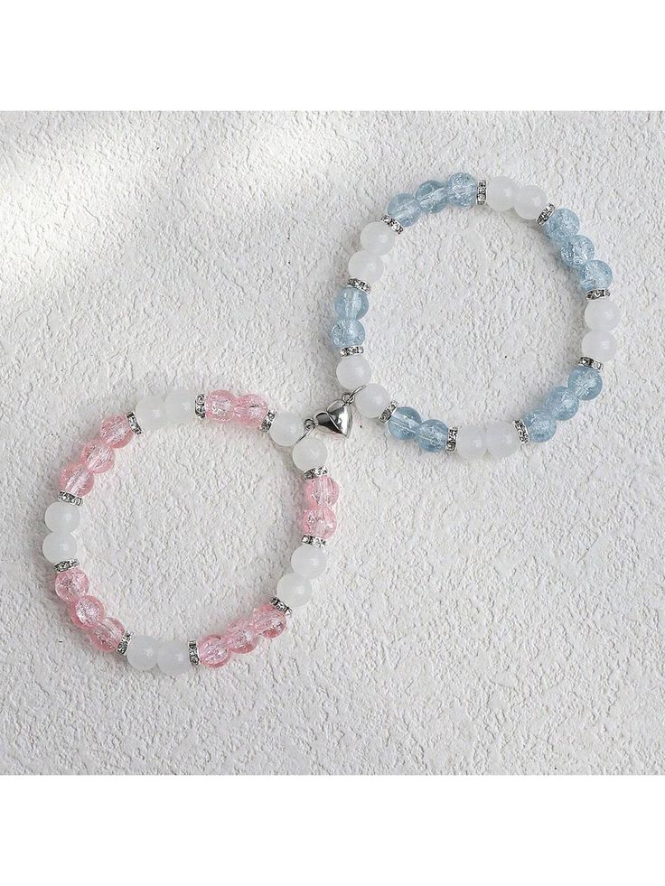 BLUE&PINK MAGNETIC HEART BRACELET