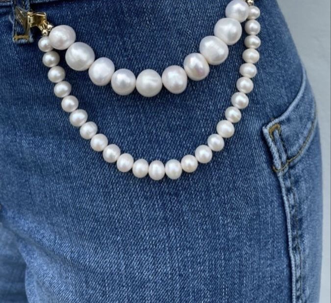 Pearl waist-chains